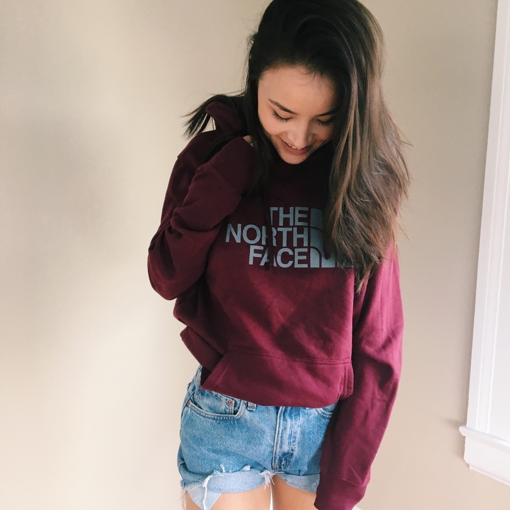 North Face Maroon Hoodie